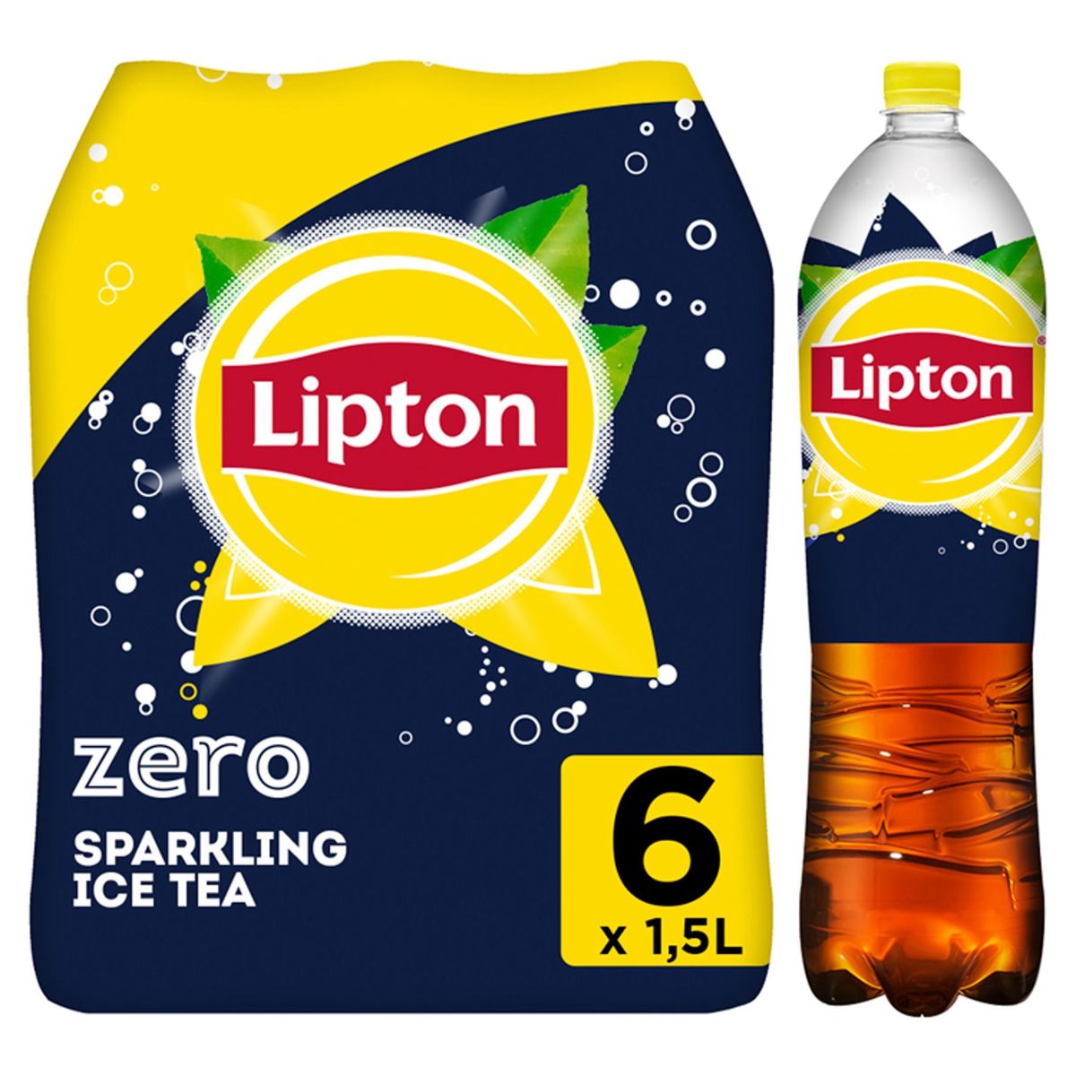 Lipton Iced Tea  Bruisende Ijsthee Original Zero Zonder suiker 6x1.5L