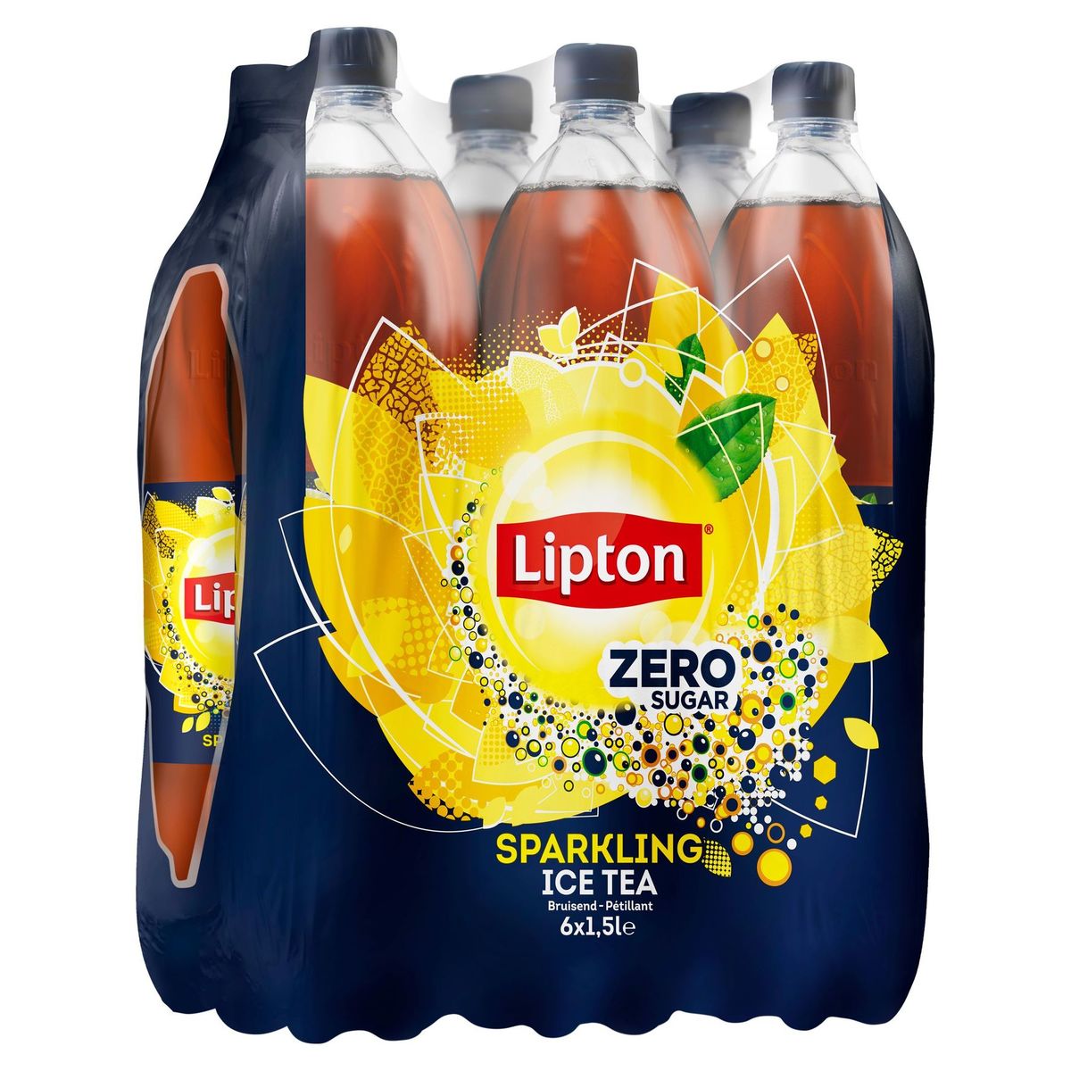 Lipton Iced Tea  Bruisende Ijsthee Original Zero Zonder suiker 6x1.5L