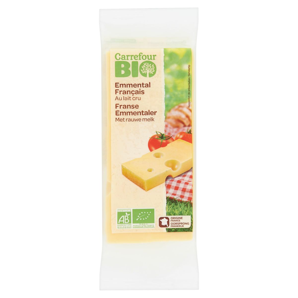 Carrefour Bio Franse Emmentaler met Rauwe Melk blok