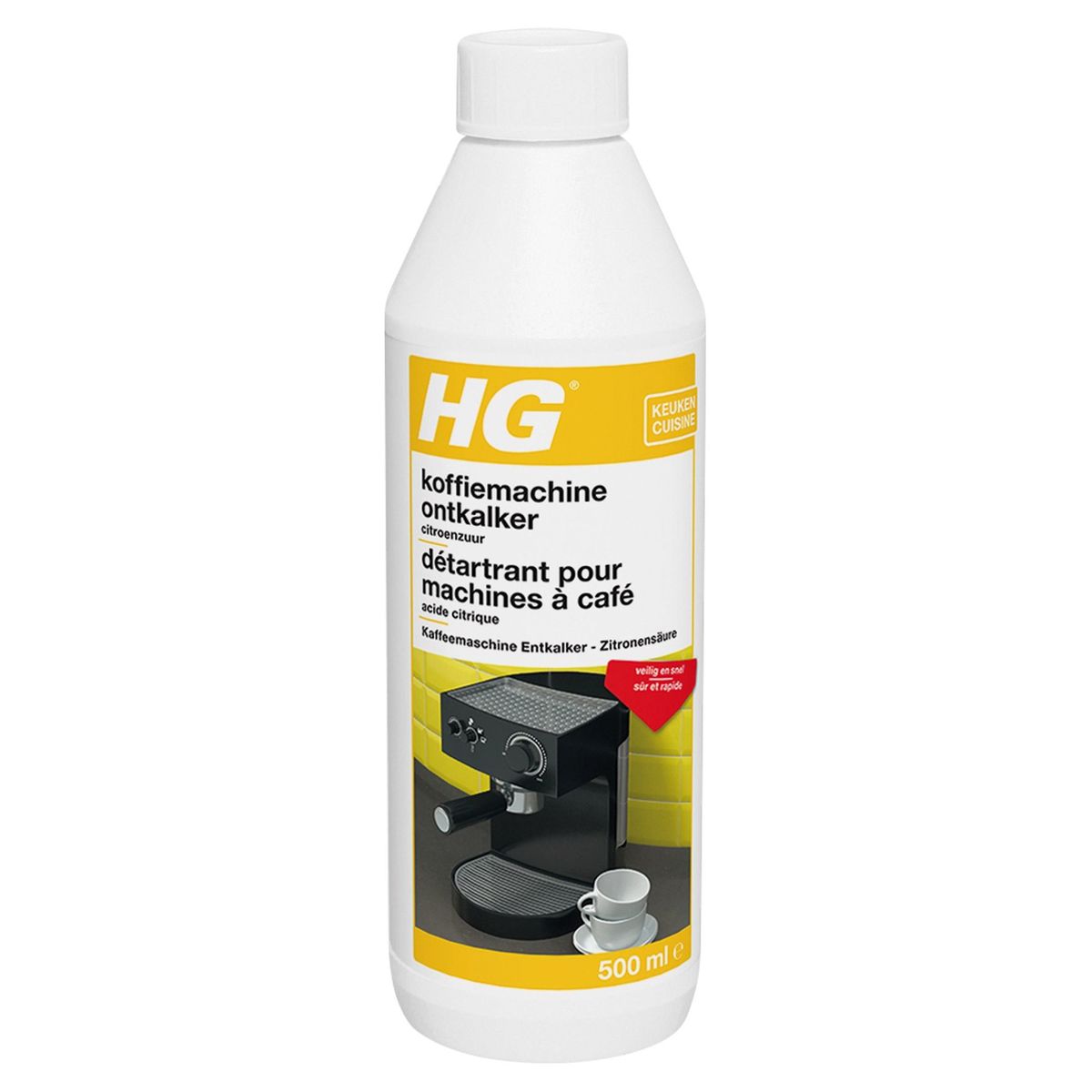 HG Détartrant pour Machines Café Acide Citrique 500 ml