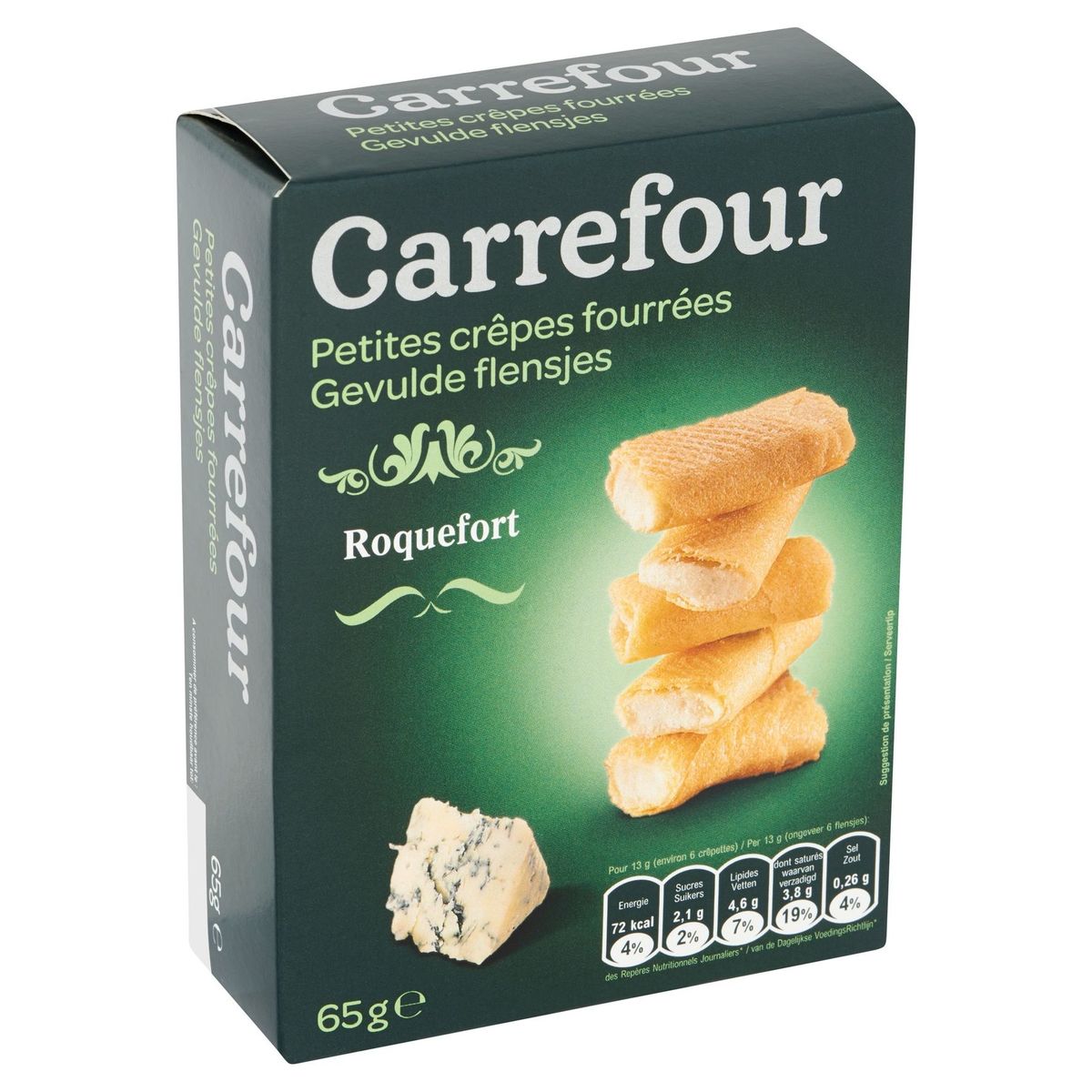 Carrefour Gevulde Flensjes Roquefort 65 g