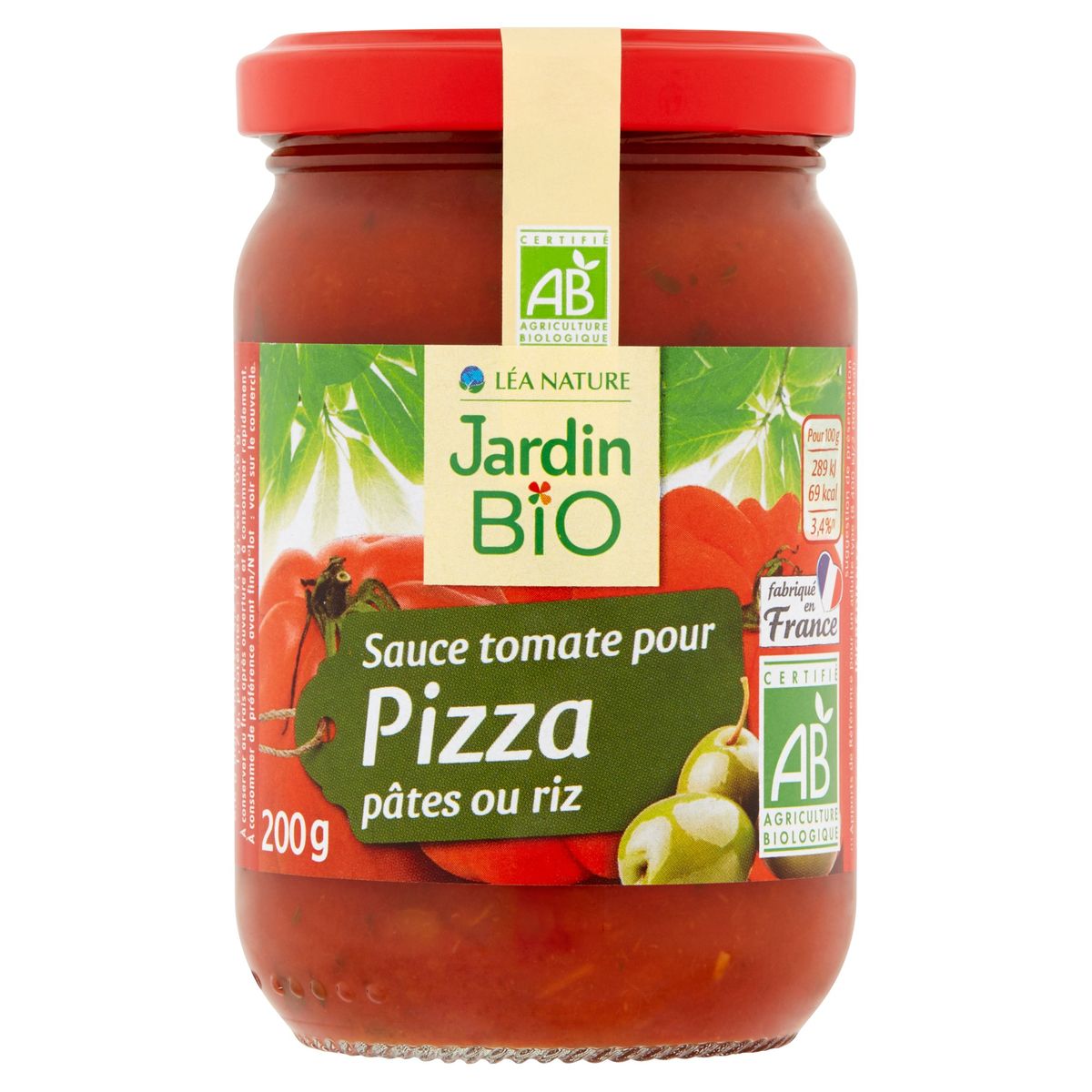 Jardin Bio' Sauce Tomate Pizza Pâtes ou Riz 200 g