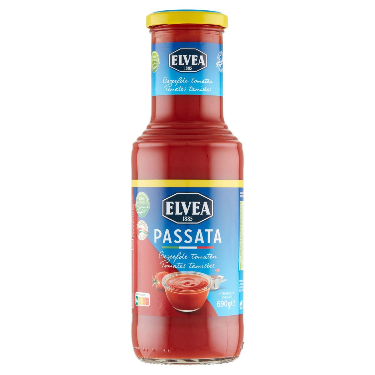 Elvea Passata Gezeefde Tomaten 690 g