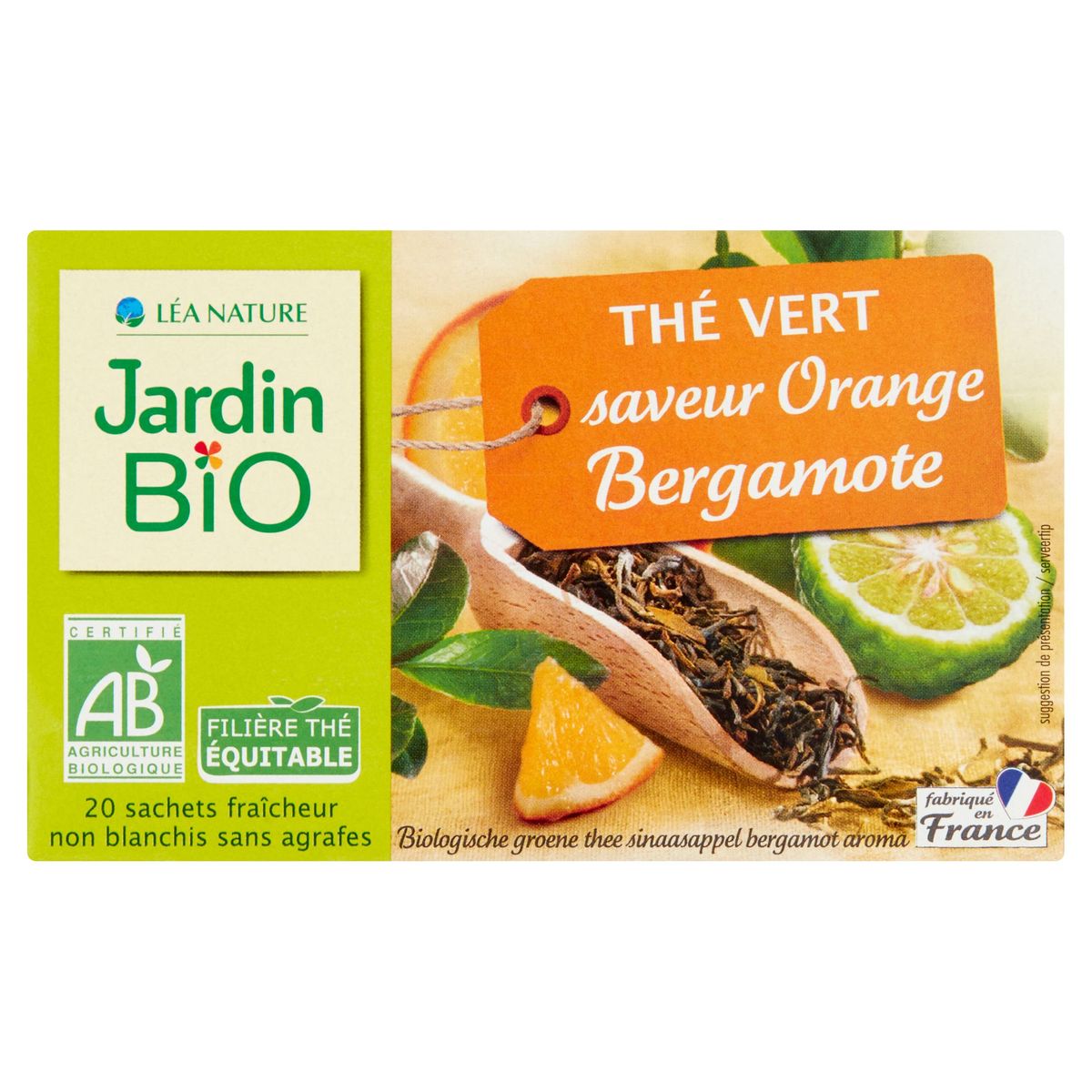Jardin Bio Thé Vert Saveur Orange Bergamote 30 g