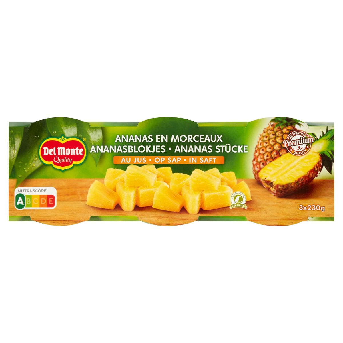 Del Monte Ananas en Morceaux au Jus 3 x 230 g
