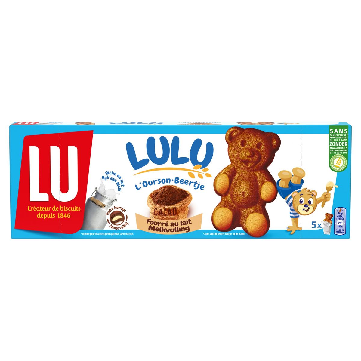 LU LuLu L'Ourson Gâteaux Au Chocolat Fourré Au Lait 150 g