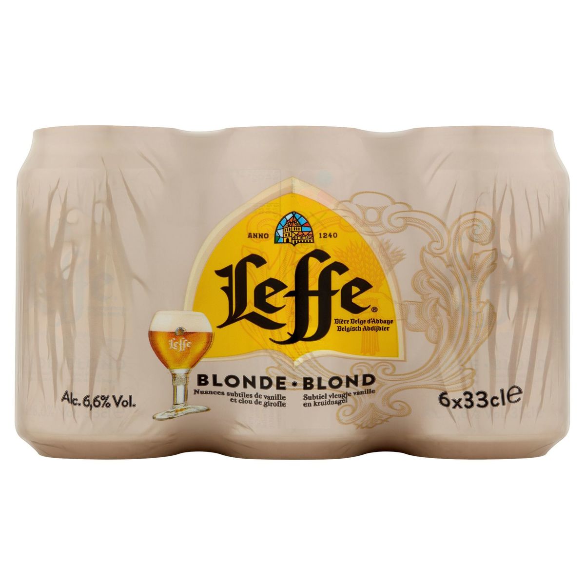 Leffe Belgisch Abdijbier Blond Blikken 6 x 33 cl