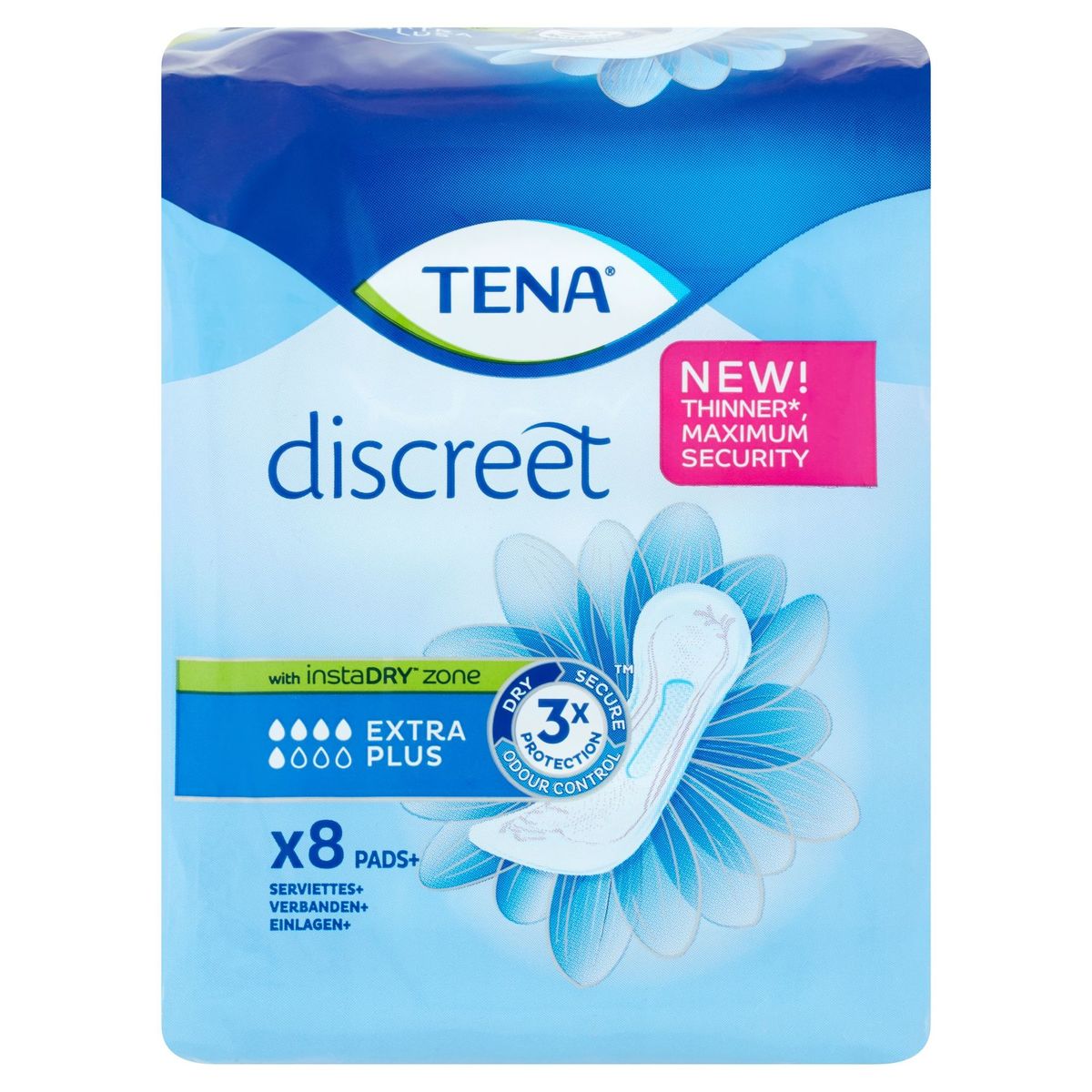 Tena Discreet Extra Plus 8 Serviettes+