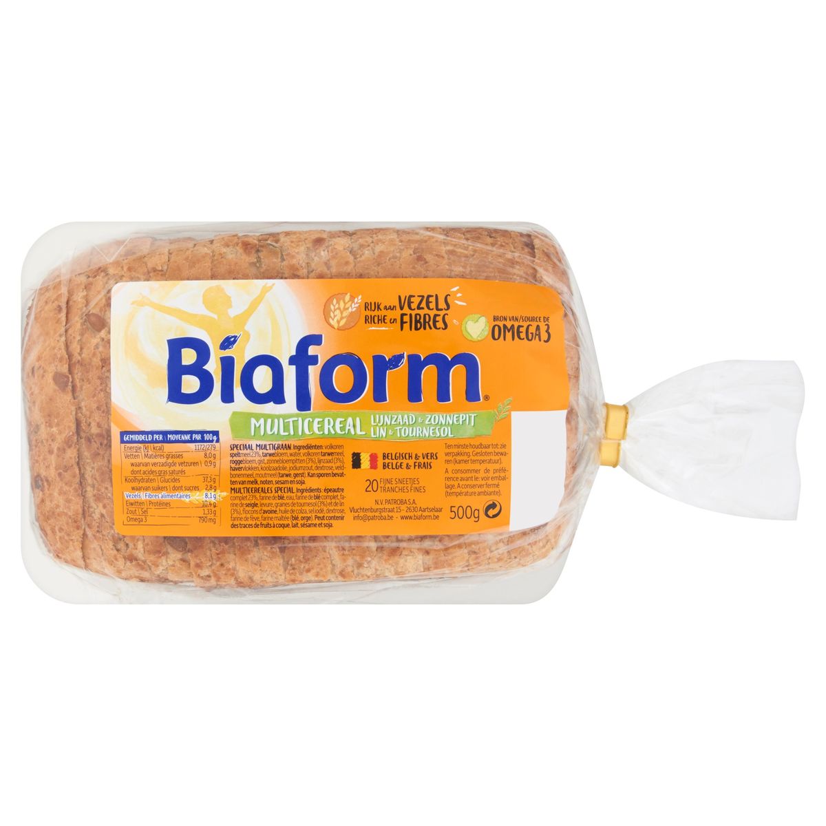 Biaform Multicereal Lin & Tournesol 20 Tranches Fines 500 g