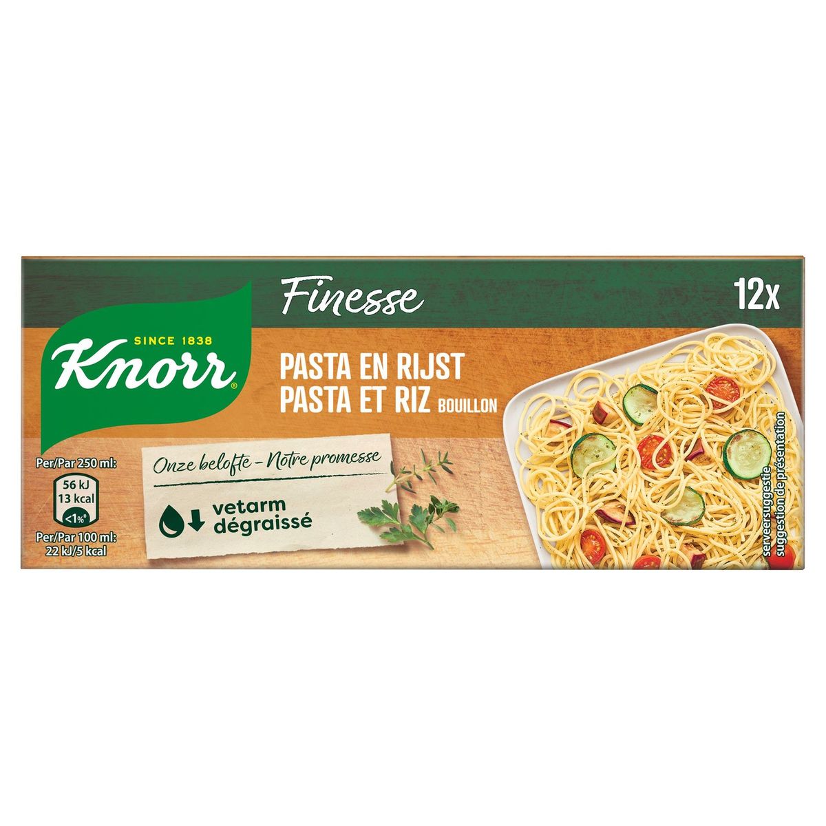 Knorr Finesse Bouillon Pâtes et Riz 12 Cubes 120 g