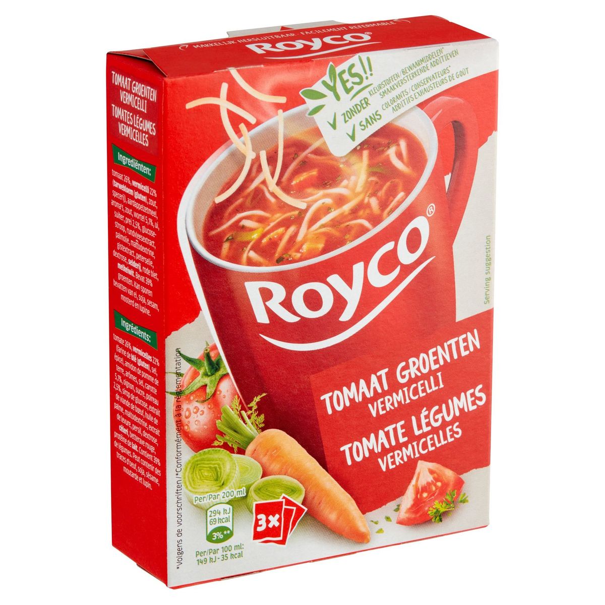 Royco Tomates Légumes Vermicelles 3 x 20.2 g
