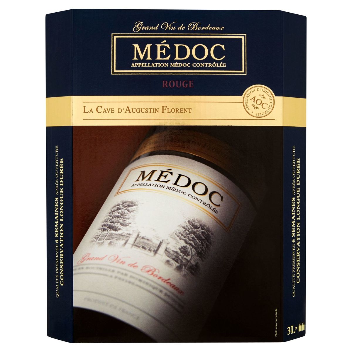 La Cave d'Augustin Florent Médoc grand vin de Bordeaux rouge 3 L