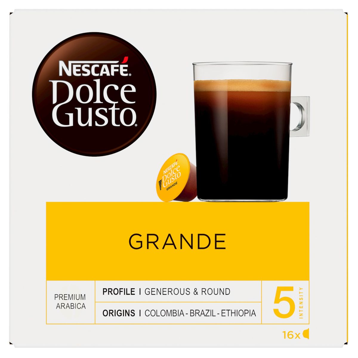 Nescafé Dolce Gusto Grande Gemalen Gebrande Koffie 16 x 8.5 g