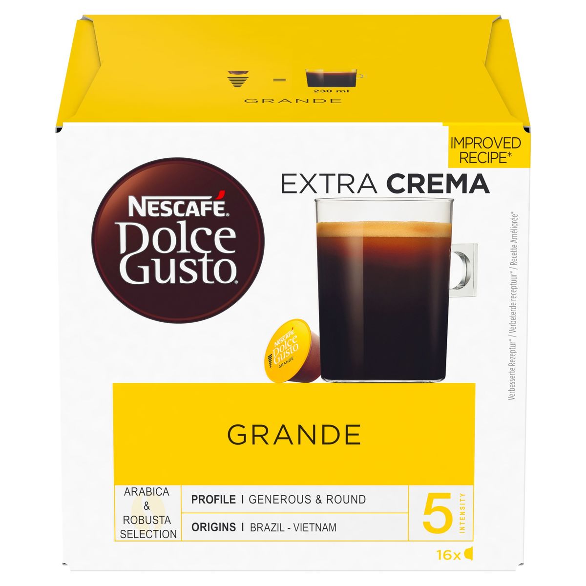 Nescafé Dolce Gusto Grande Café Torréfié Moulu 16 x 8.5 g