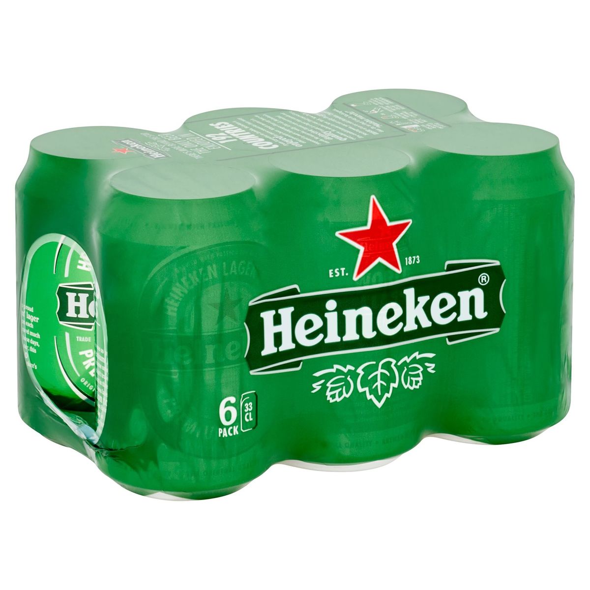Heineken Blond bier Pils 5% ALC 6 x 33 cl Blik