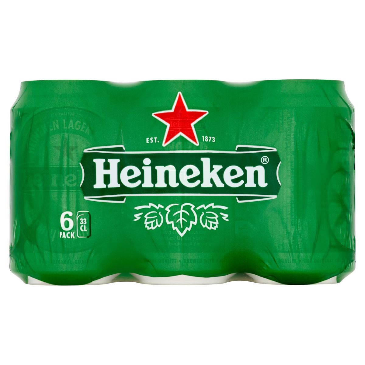 Heineken Blond bier Pils 5% ALC 6 x 33 cl Blik
