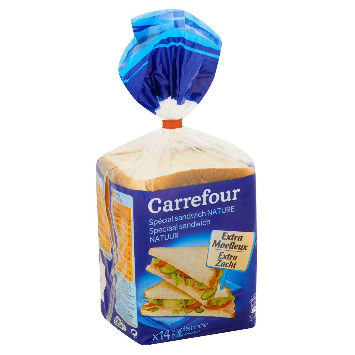 Carrefour Speciaal Sandwichbrood Natuur 14 Dikke Sneetjes 550 g