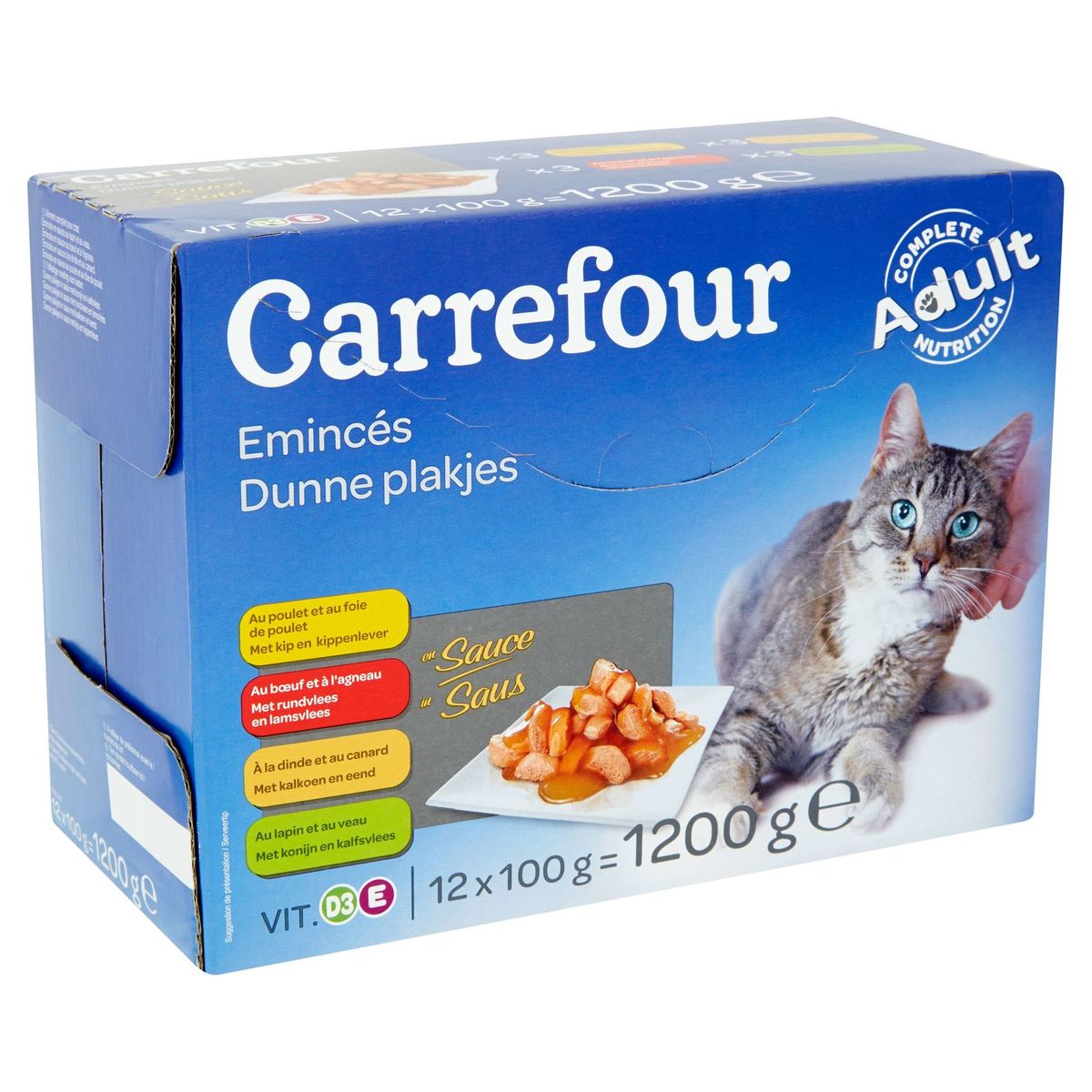 Carrefour Dunne Plakjes in Saus 12 x 100 g