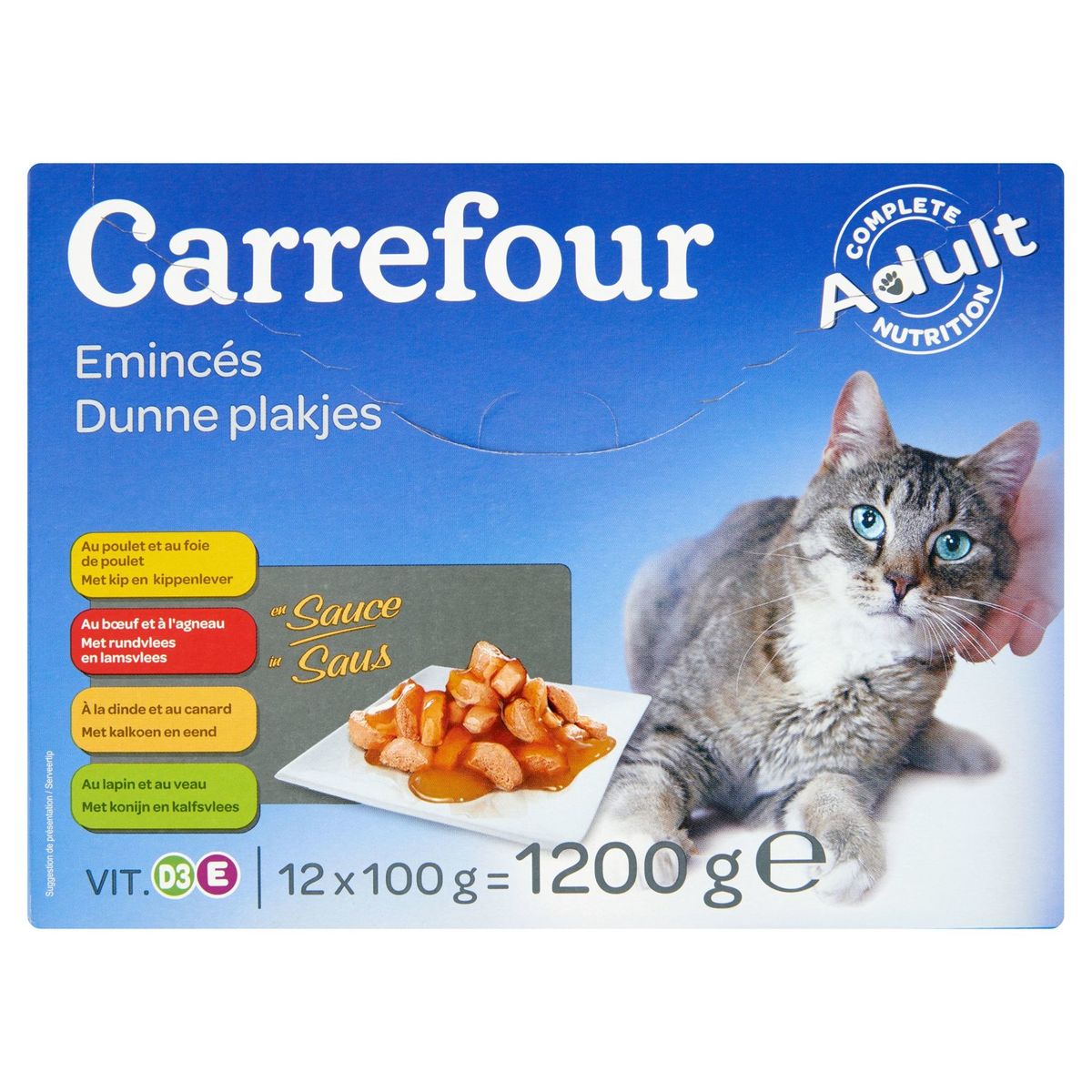 Carrefour Dunne Plakjes in Saus 12 x 100 g