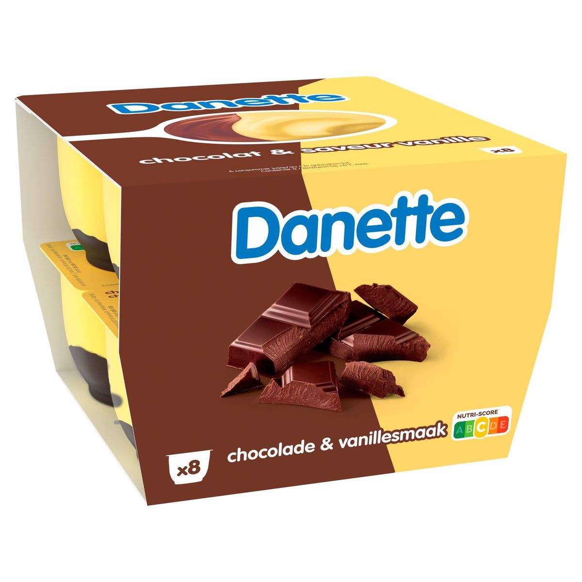 Danette Crème Dessert Chocolat & Saveur Vanille 8 x 125 g