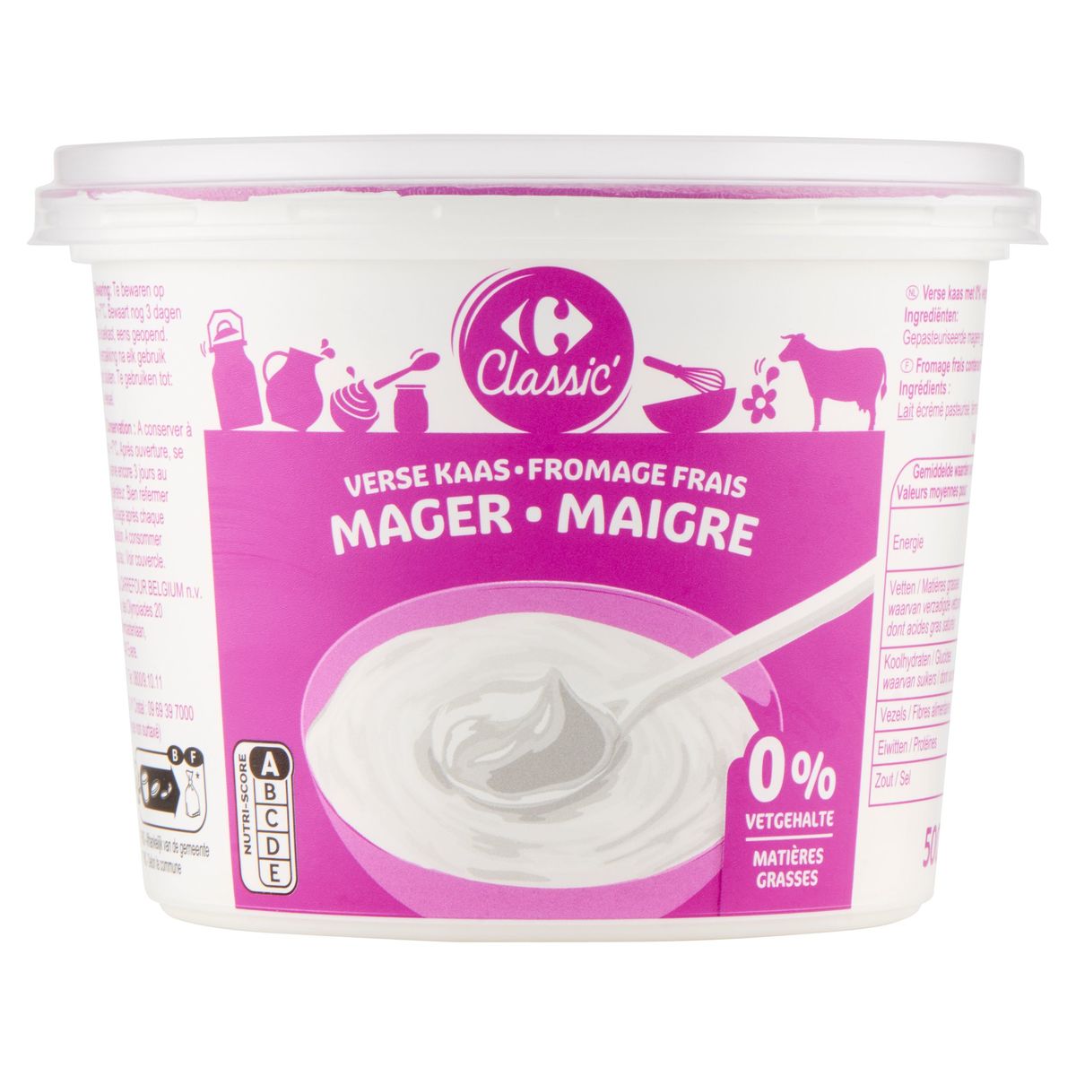 Carrefour Classic' Verse Kaas Mager 500 g