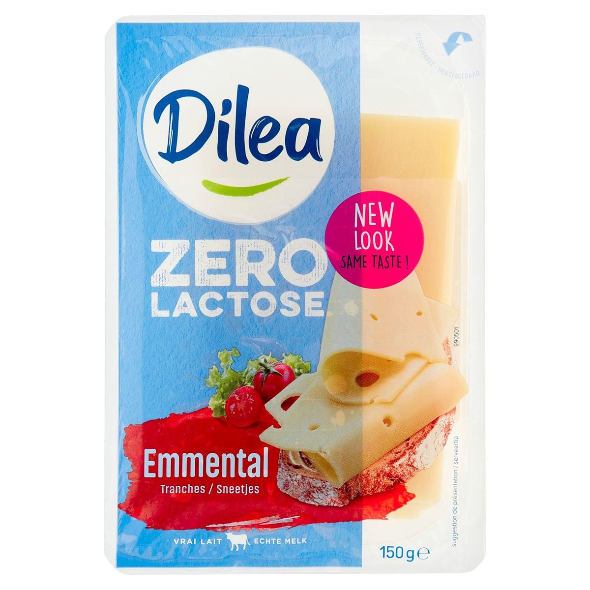 Dilea Zero Lactose Emmental Tranches 150 g