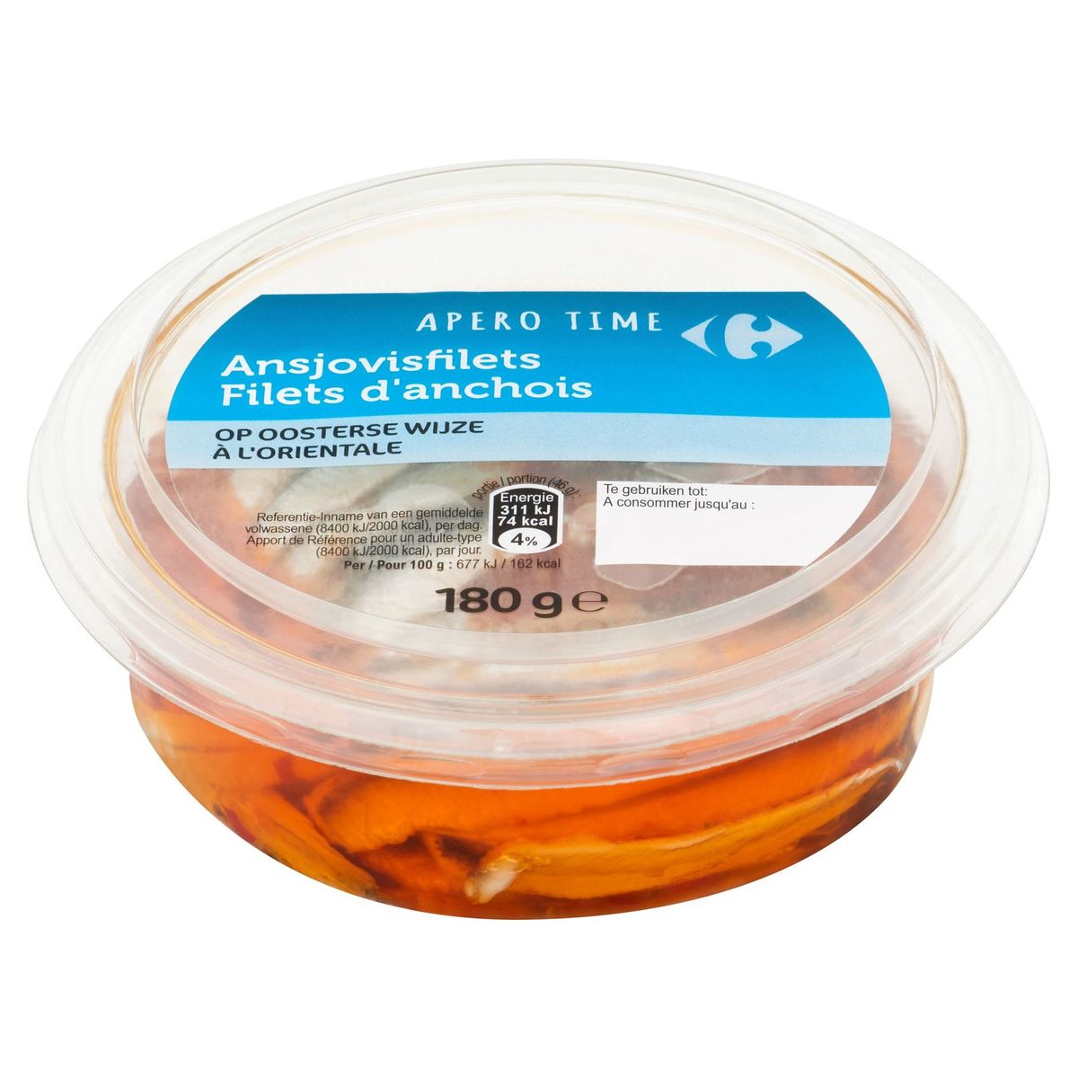 Carrefour Apero Time Ansjovisfilets op Oosterse Wijze 180 g