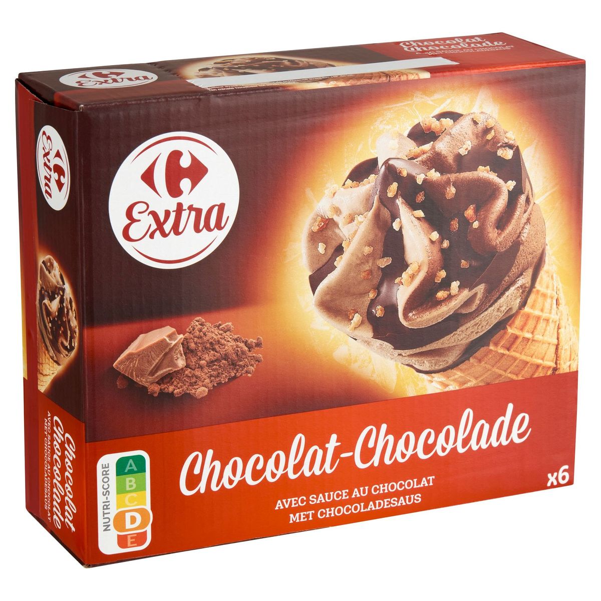 Carrefour Hoorntjes Chocolade 6 x 68 g