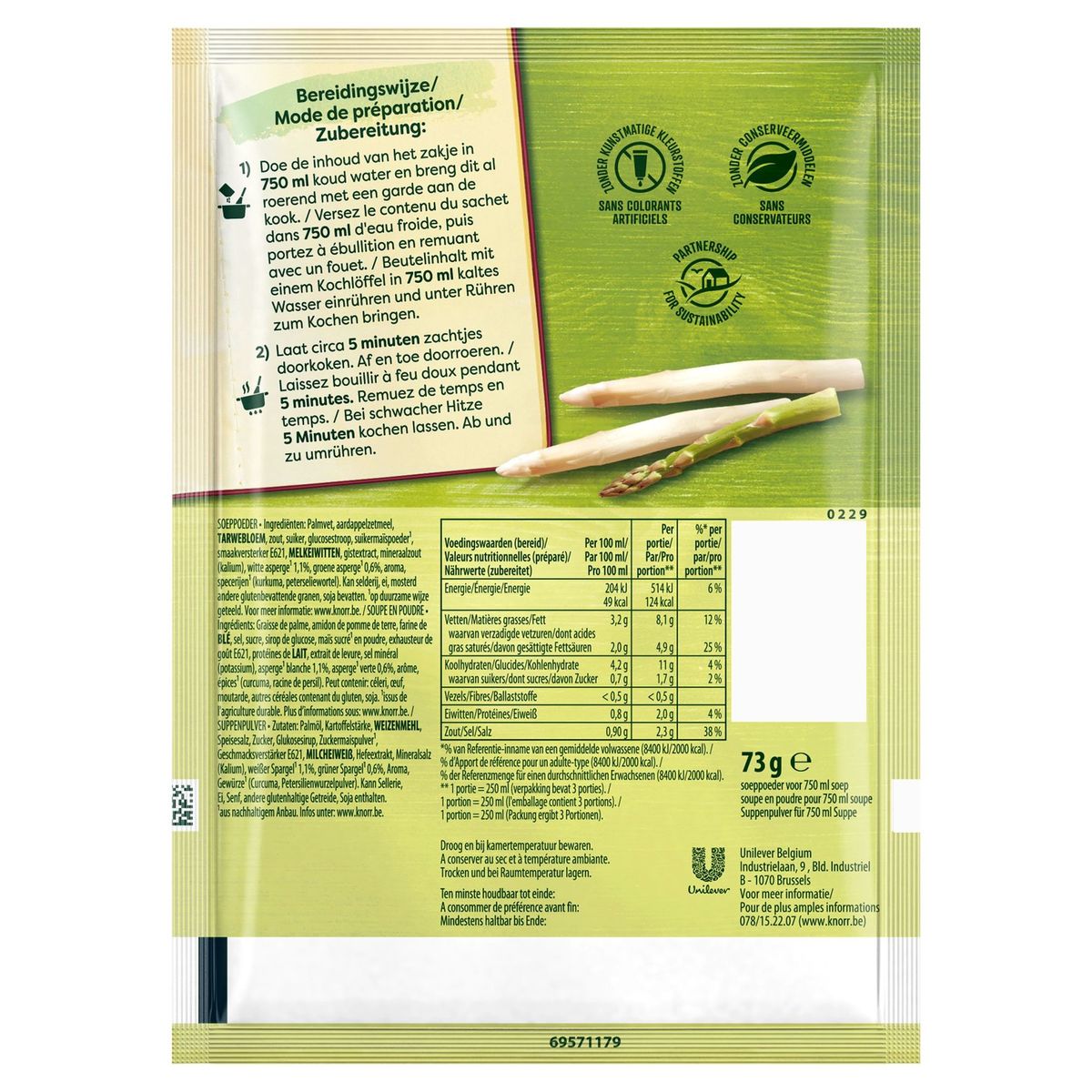 Knorr Finesse Droge soep Asperge en room 73 g