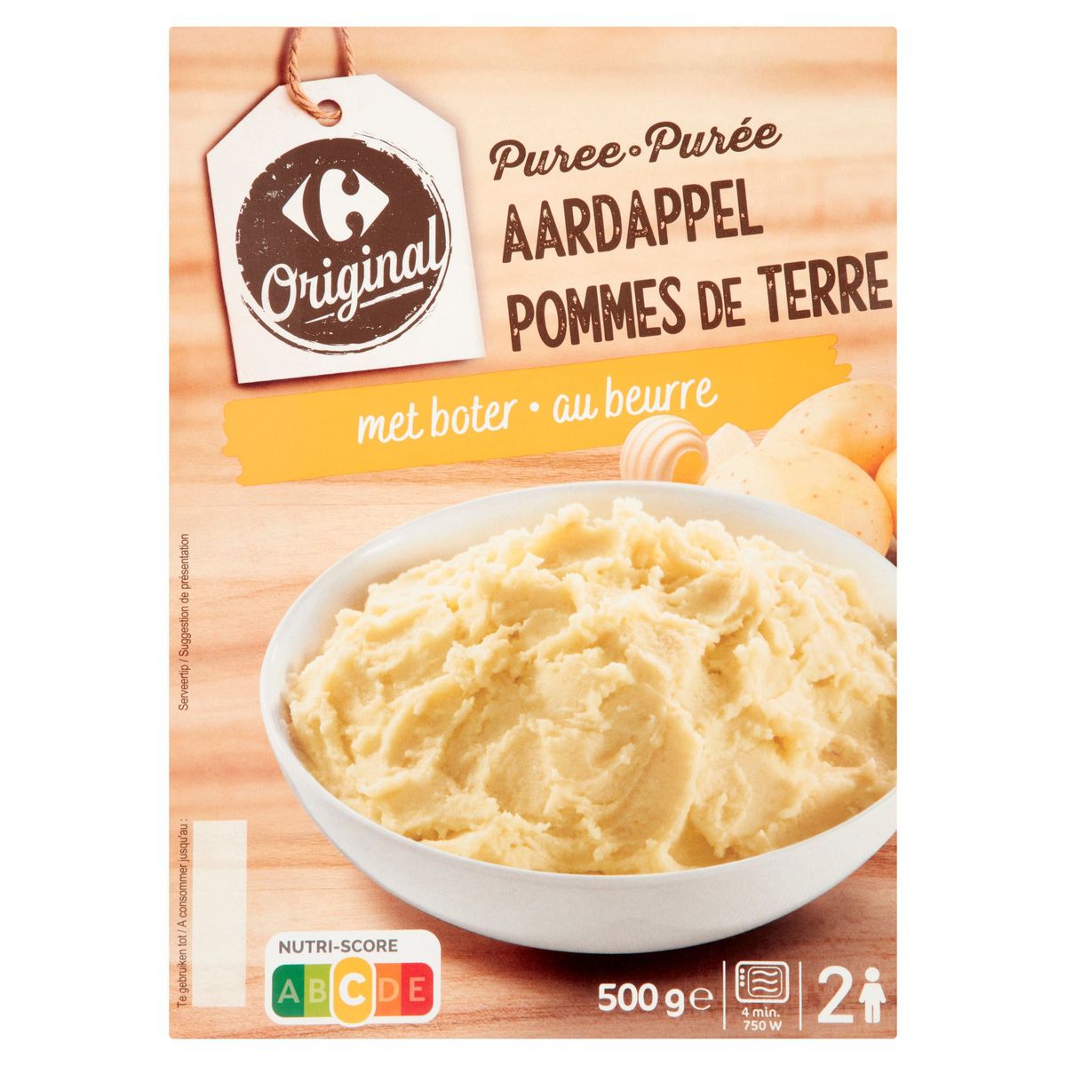 Carrefour Original Purée Pommes de Terre au Beurre 500 g