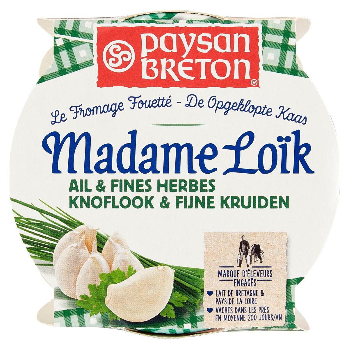 Paysan Breton Opgeklopte Kaas Madame Loïk Knoflook Fijne Kruiden 150 g