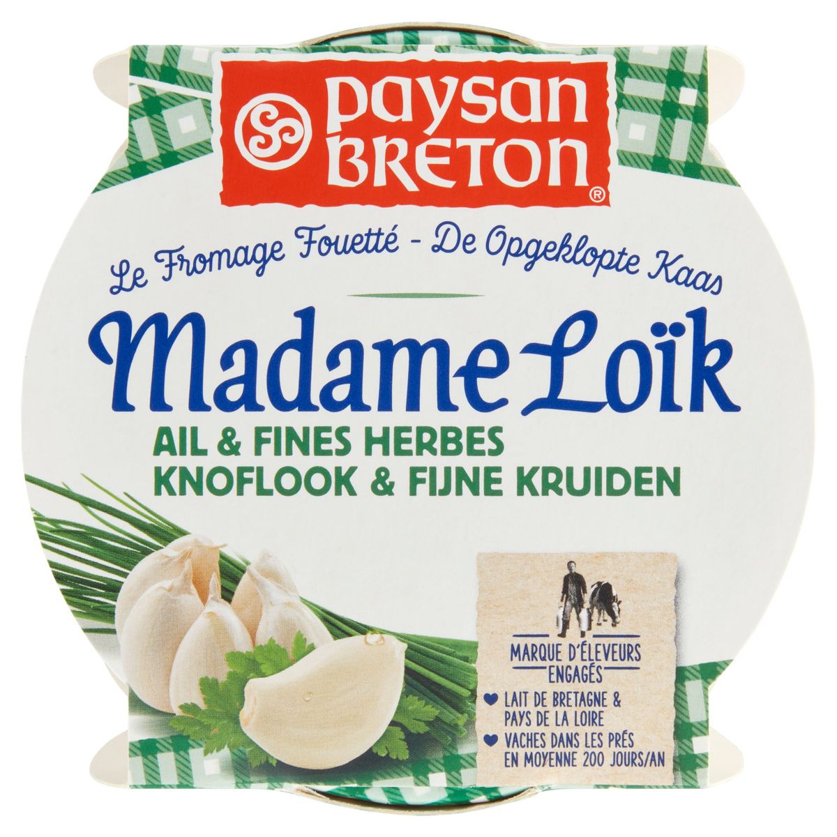Paysan Breton Le Fromage Fouetté Madame Loïk Ail & Fines Herbes 150 g