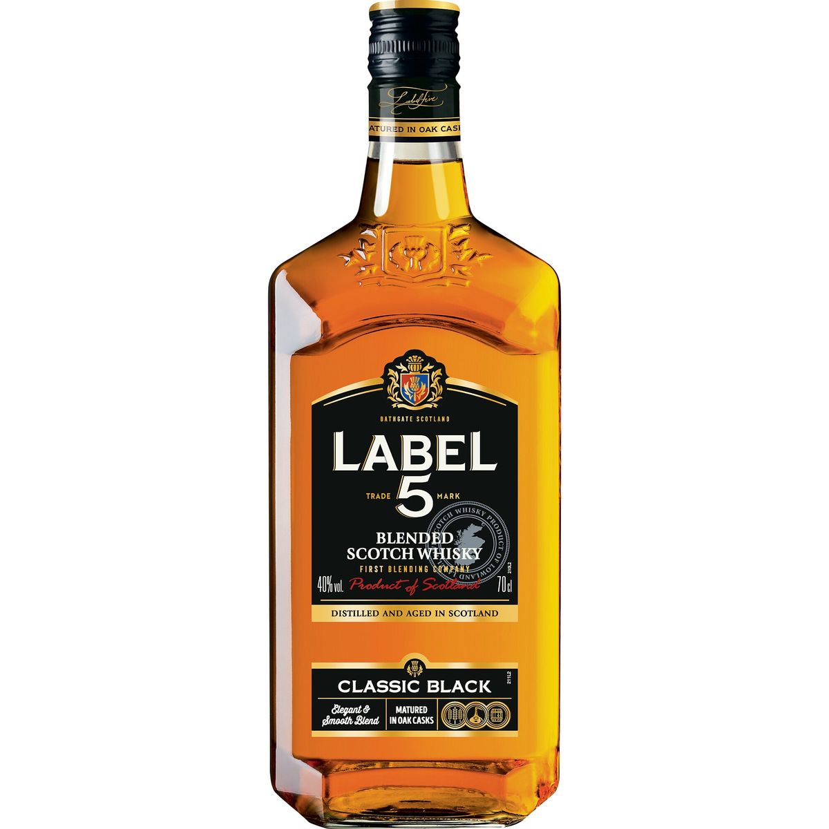 Label 5 Blended Scotch Whisky Classic Black 70 cl