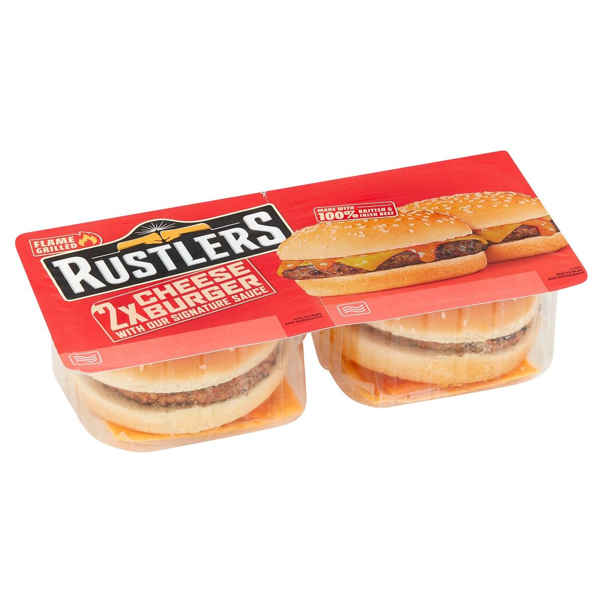 Rustlers Flame Grilled Cheeseburger 2 x 140 g