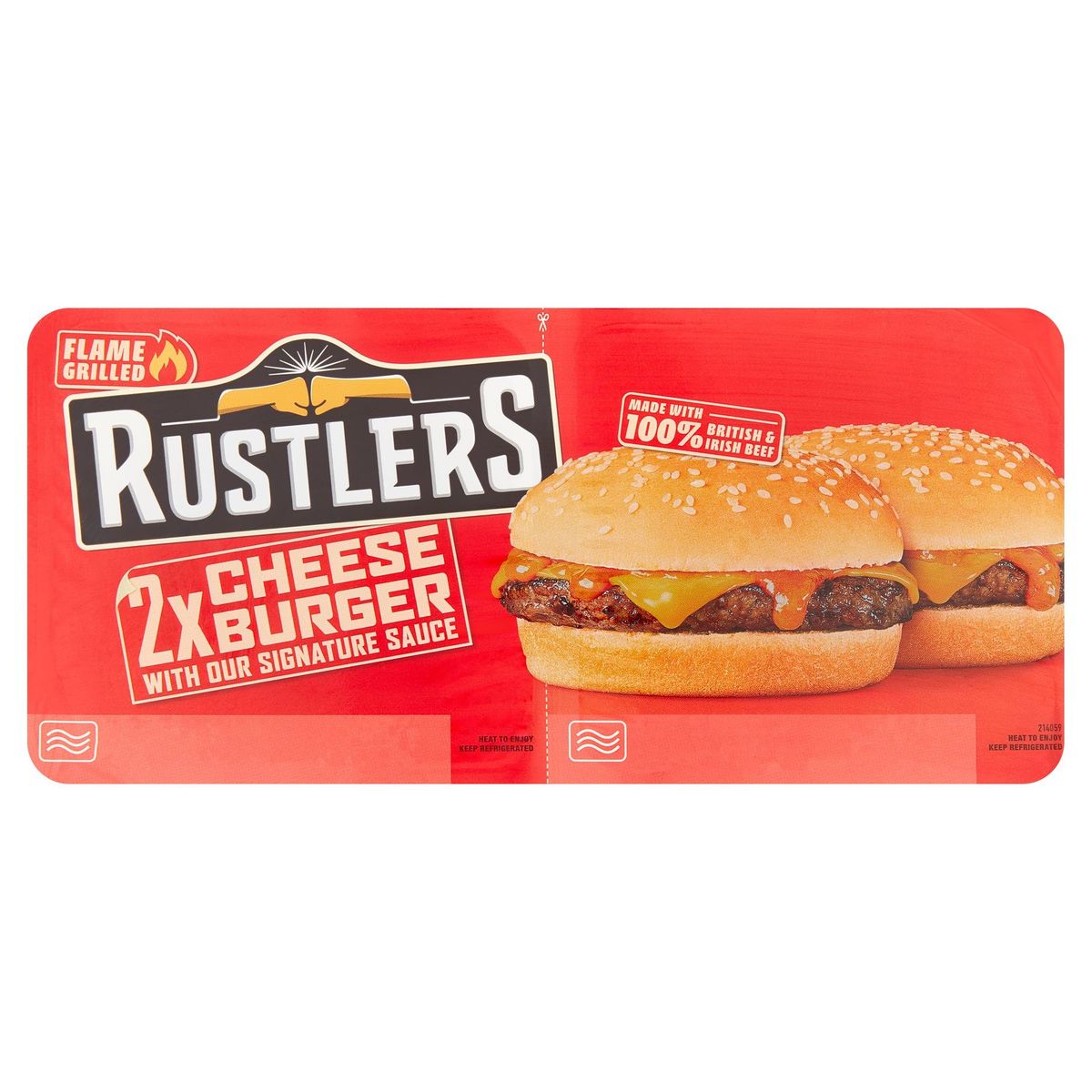 Kwestie Ham Geniet Rustlers Flame Grilled Cheeseburger 2 x 140 g | Carrefour Site
