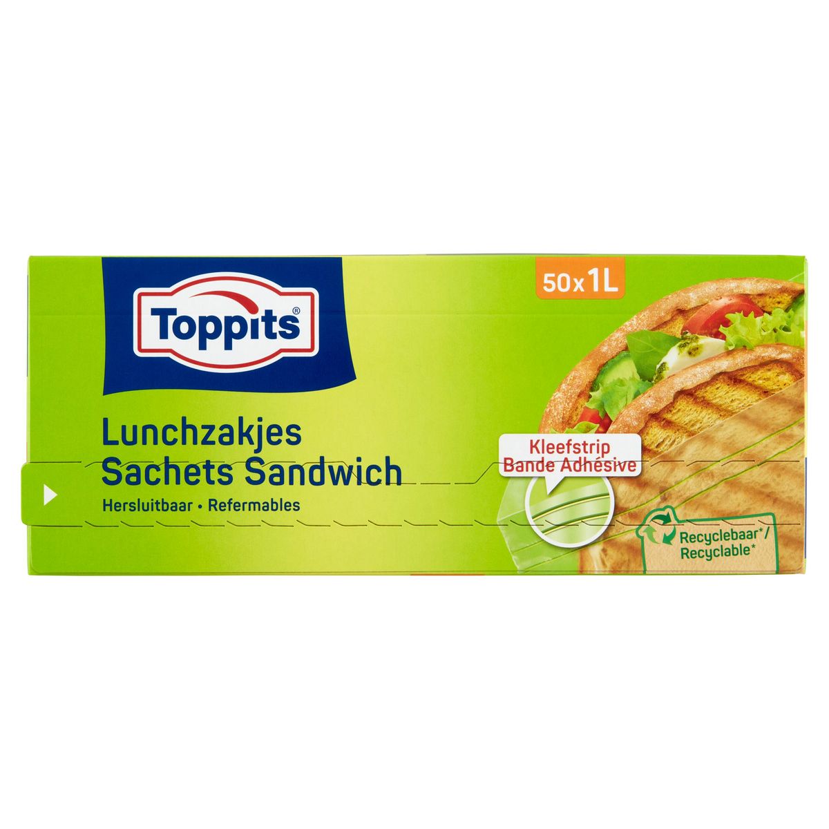 Toppits Sachets Sandwich 1 L 50 Pièces