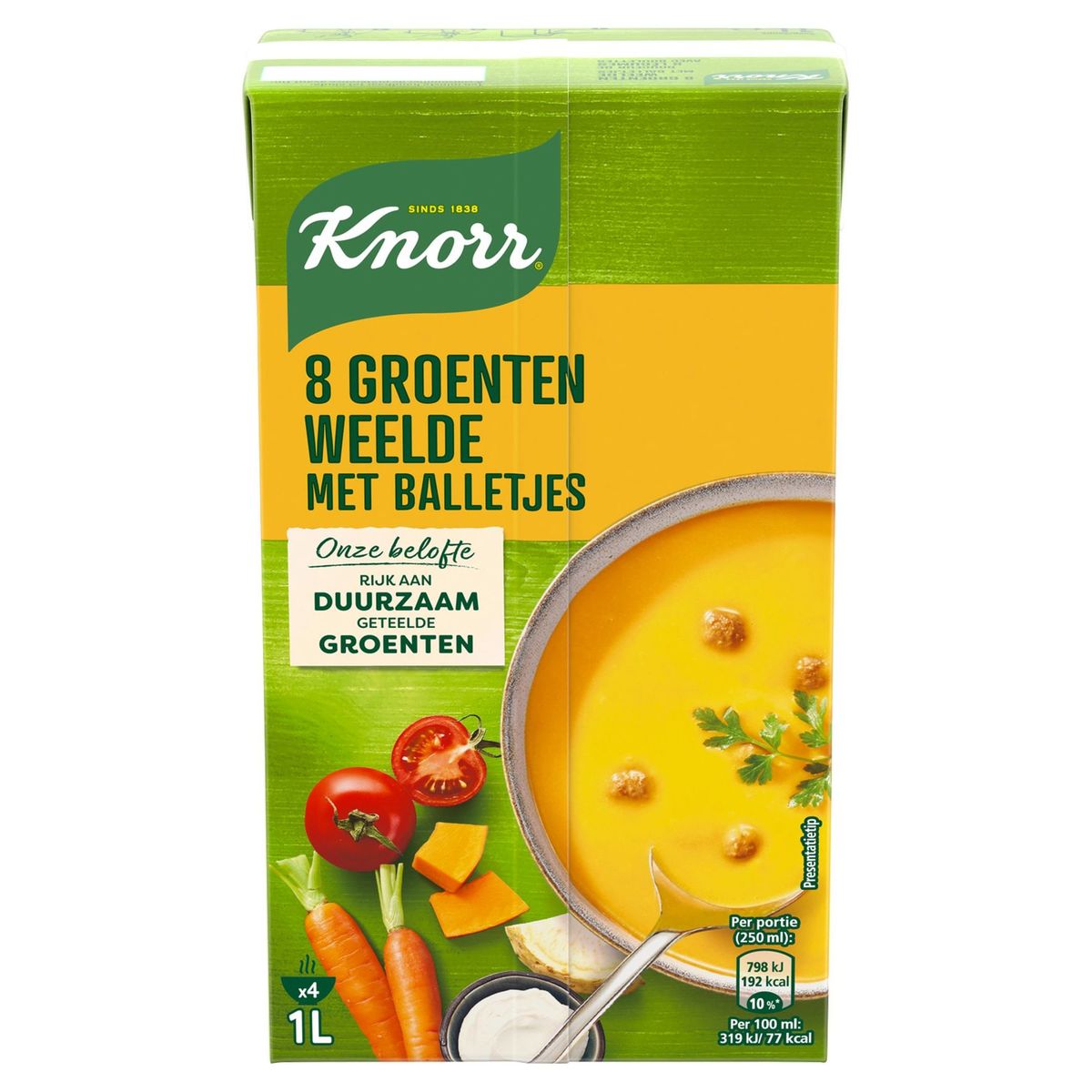 Knorr Classics Tetra Soupe 8 Légumes et Boulettes 1 L
