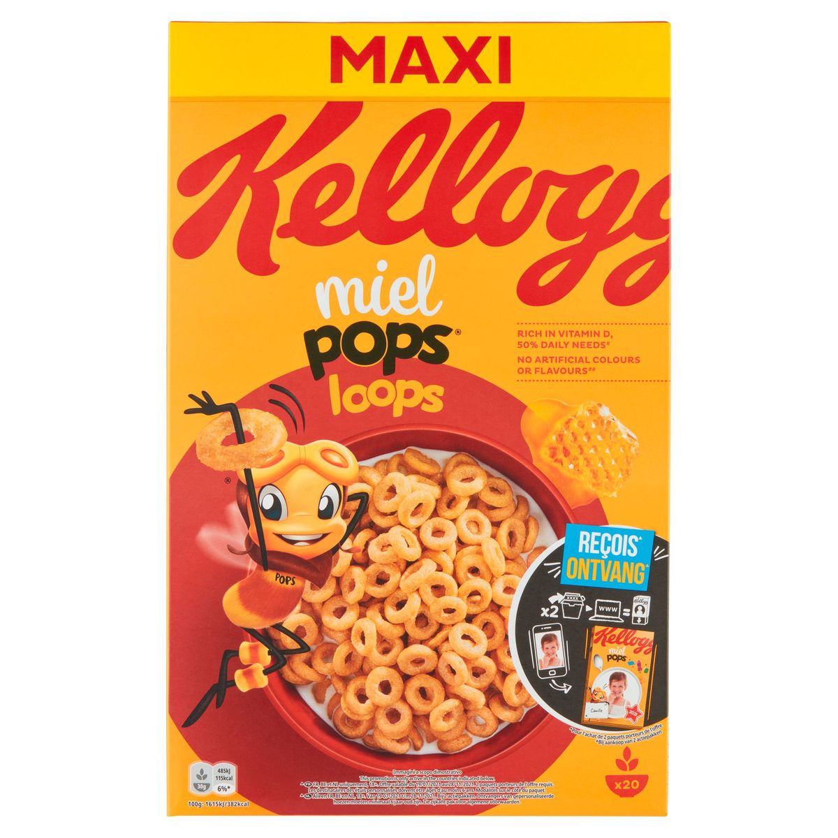 Kellogg's Miel Pops Loops Maxi 600 g