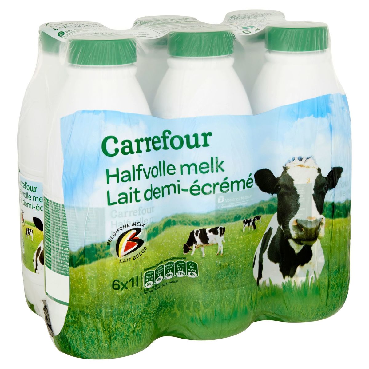 Carrefour Lait Demi-Écrémé 6 x 1 L