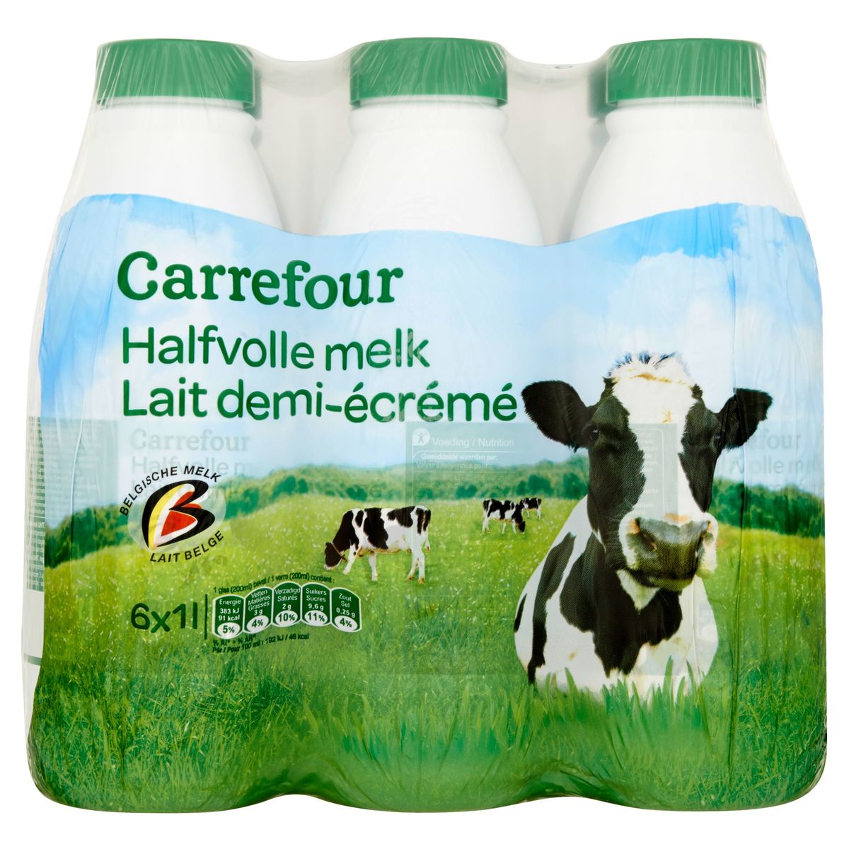 Carrefour Lait Demi-Écrémé 6 x 1 L