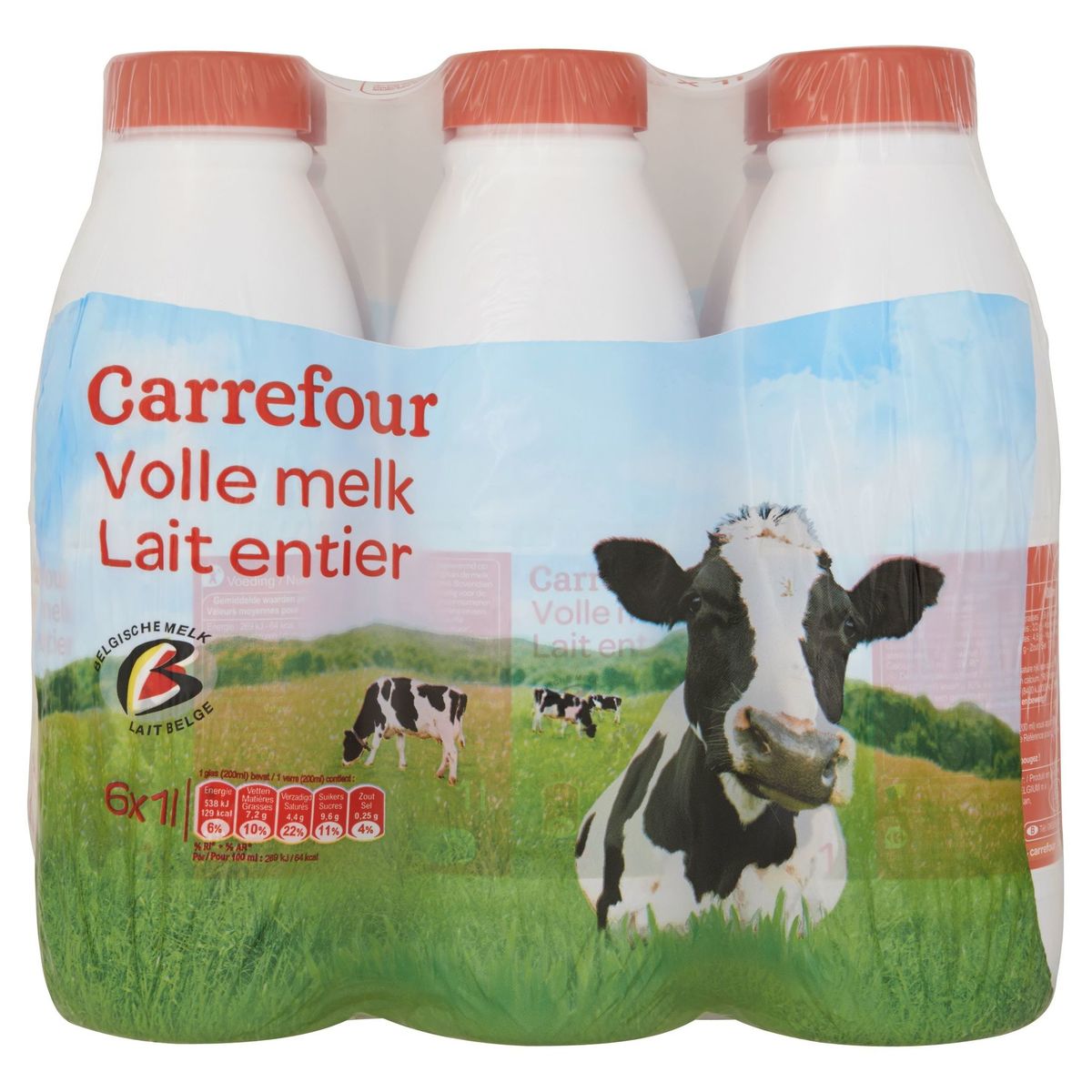 Carrefour Lait Entier 6 x 1 L