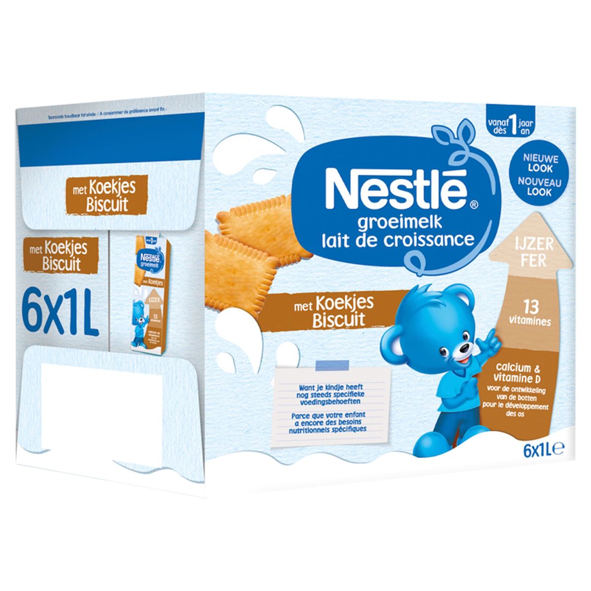 Nestlé Groeimelk met Koekjes vanaf 1 jaar 6x1L