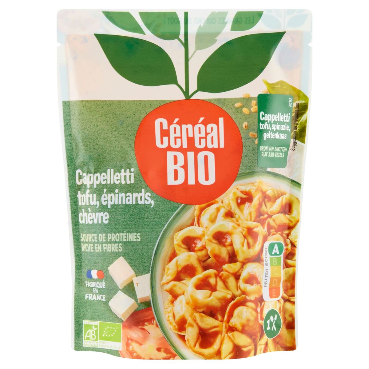 Céréal Bio Cappelletti Tofu, Épinards, Chèvre 220 g
