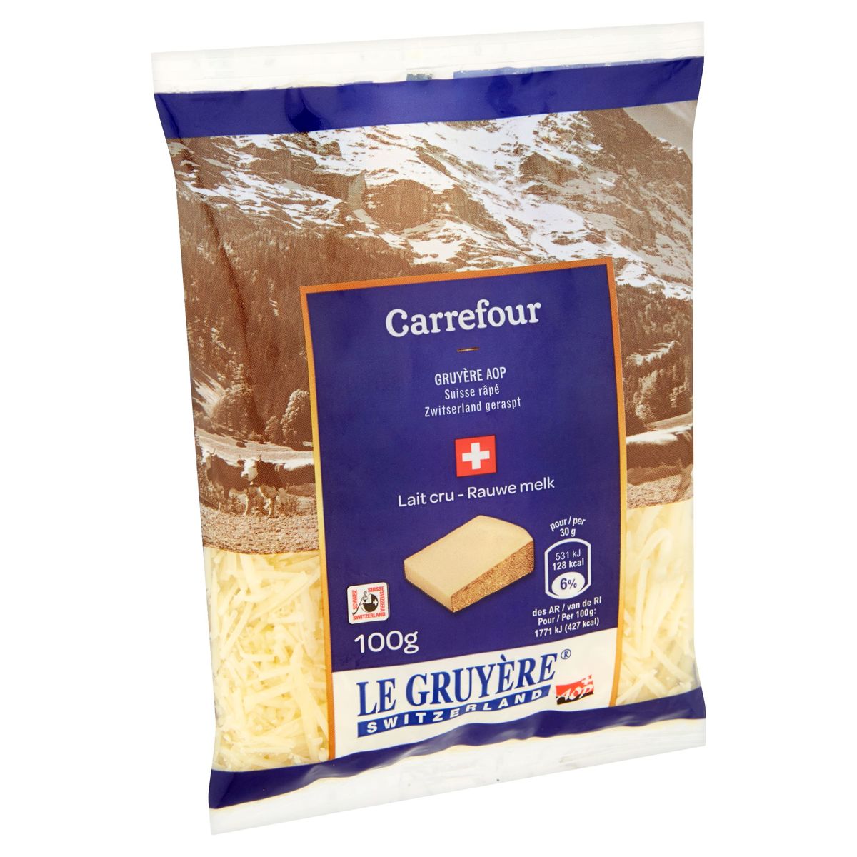 Carrefour Gruyère Suisse Râpé 100 g