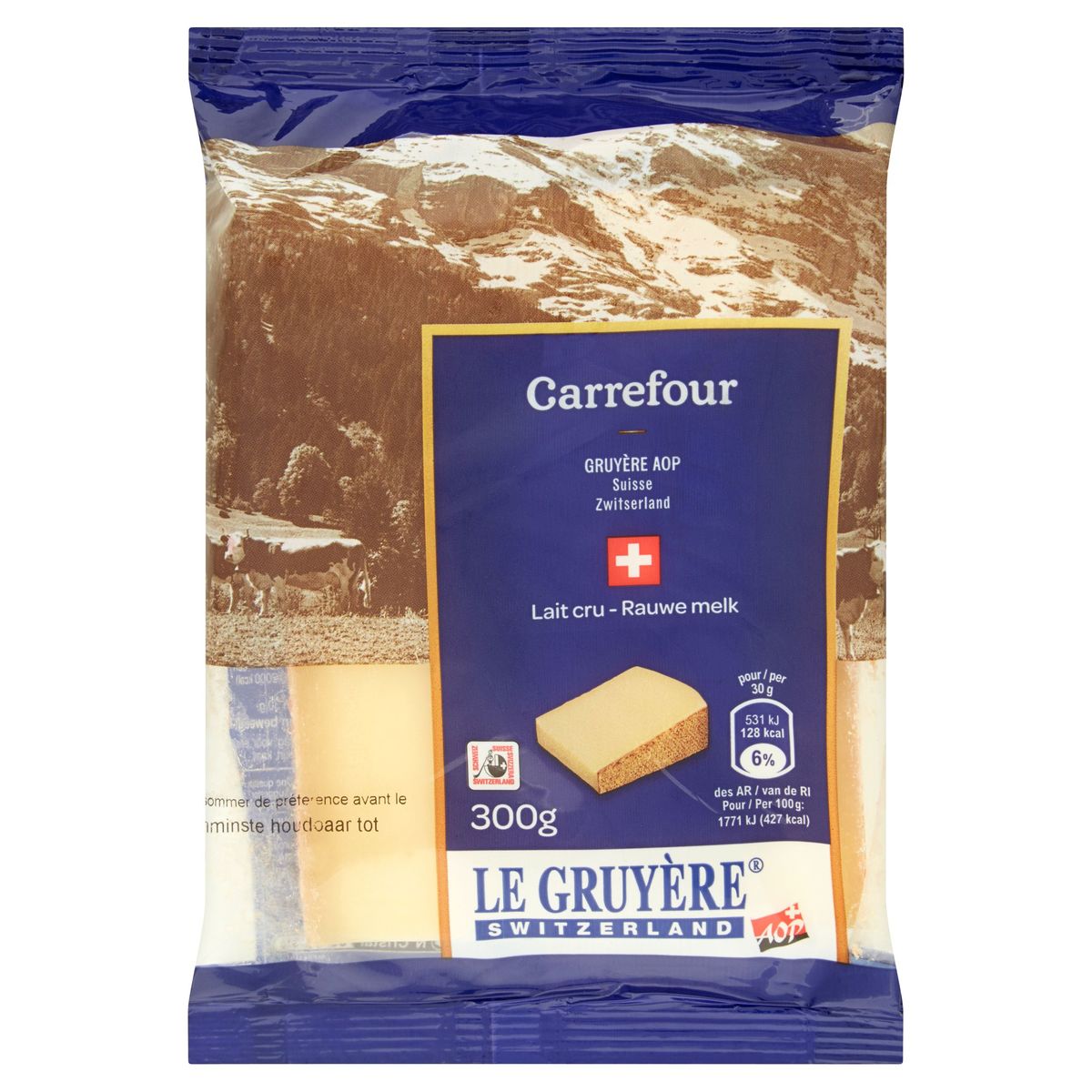 Carrefour Gruyère Switzerland Blok 300 g