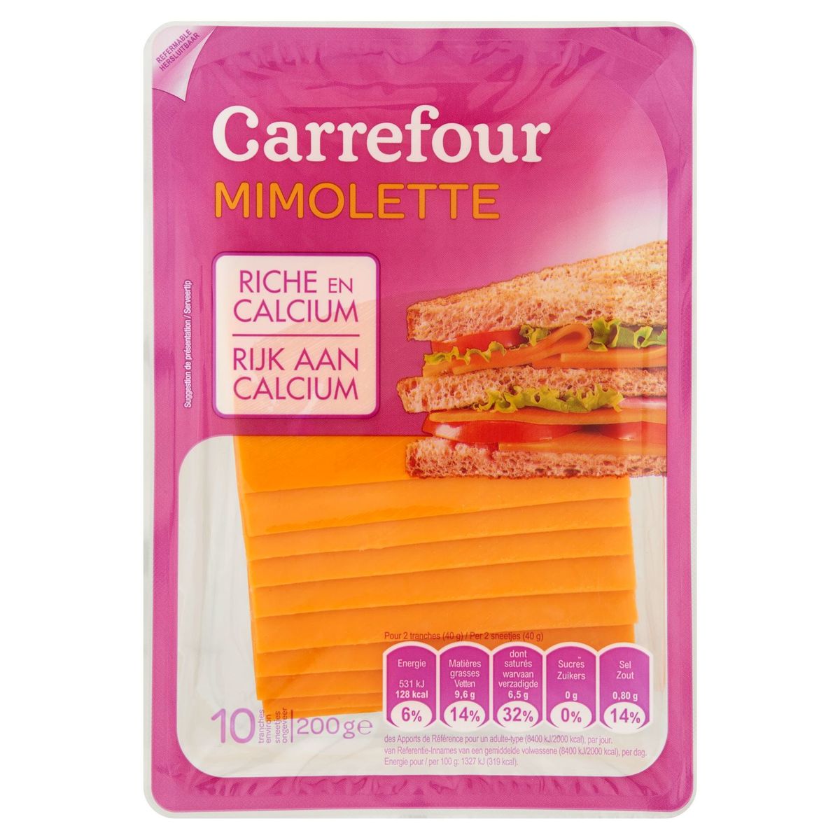 Carrefour Mimolette tranches 200 g