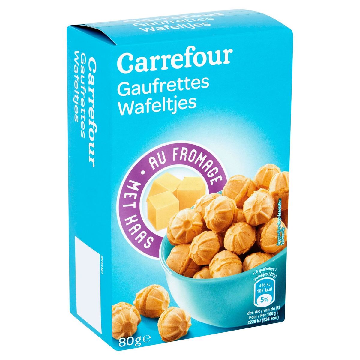 Carrefour Gaufrettes au Fromage 80 g