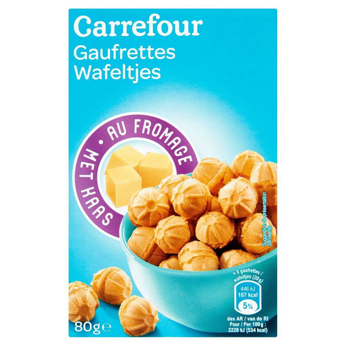 Carrefour Wafeltjes met Kaas 80 g