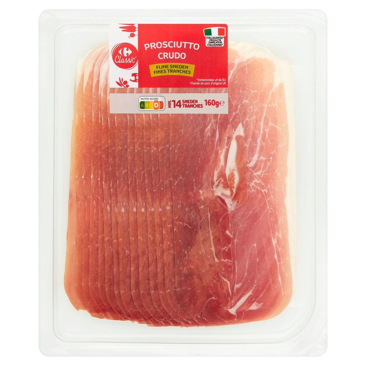 Carrefour Classic' Prosciutto Crudo Fines Tranches 160 g