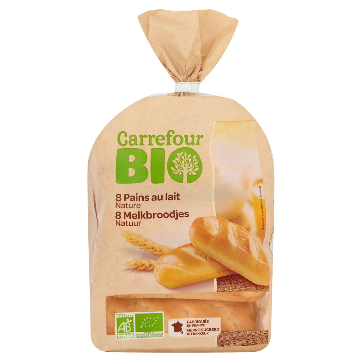 Carrefour Bio Pains au Lait Nature 8 x 35 g